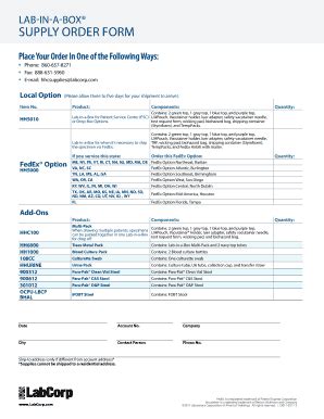 labcorp pipette supply list|labcorp supply order form.